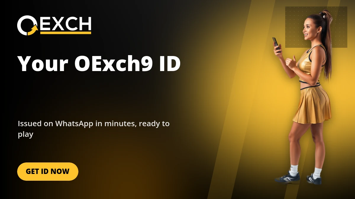 Woman holding a phone out to show a new OExch9 ID on the screen